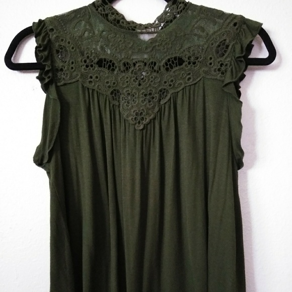 No Boundaries Tops - No Boundries Olive Green Summer Top Size Large